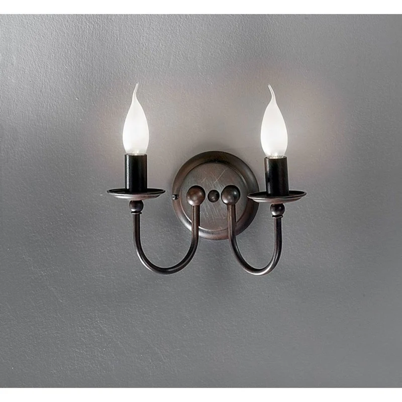 Azienda Wandleuchte 2-flammig rost-antik 17cm