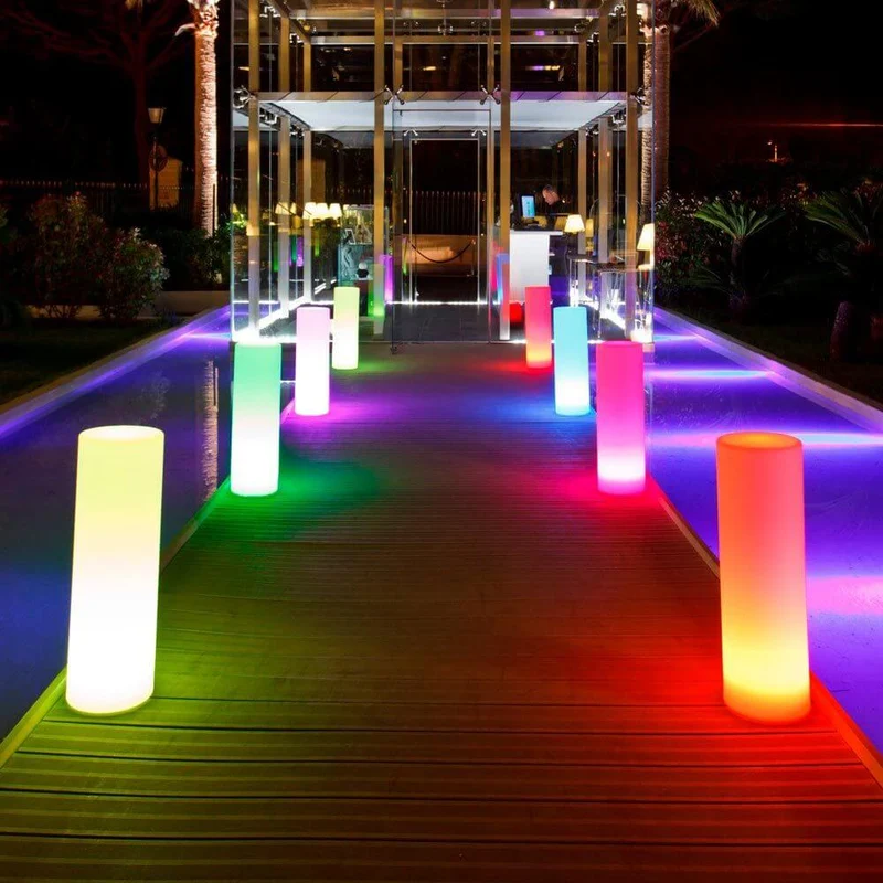 LED Außen-Dekolampe Tower 70cm Akkubetrieb mit App-Steuerung