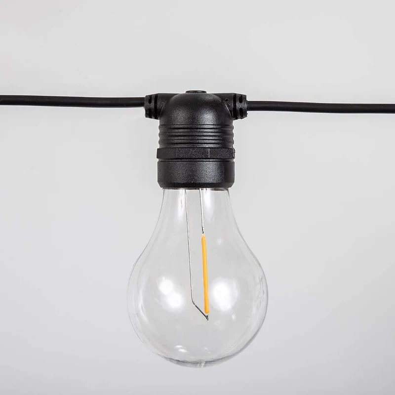 LED-Girlande Allegra 10-flammig Schwarz