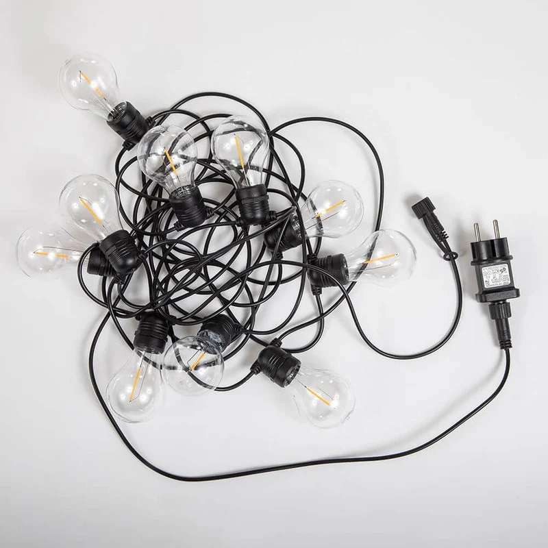LED-Girlande Allegra 10-flammig Schwarz