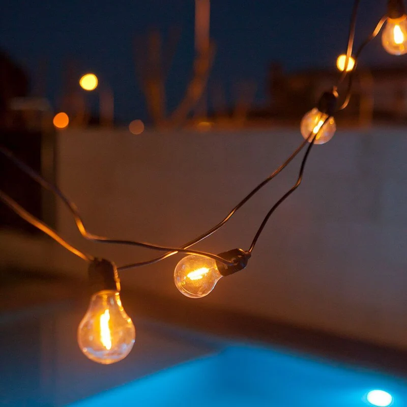 LED-Girlande Allegra 10-flammig Schwarz