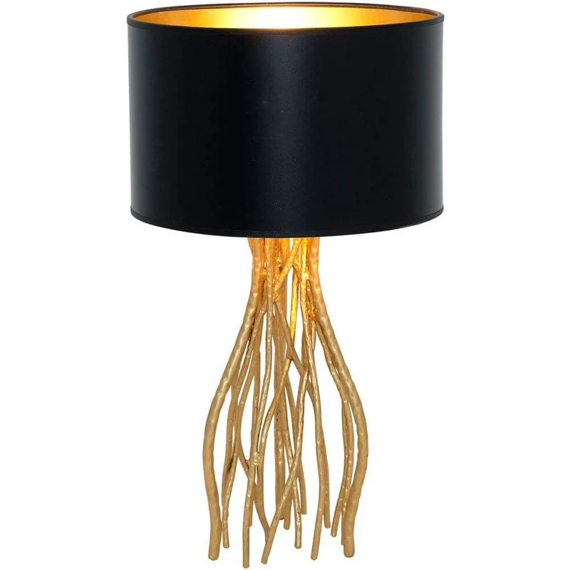 Tischleuchte Capri Klein Metall Gold-Schwarz