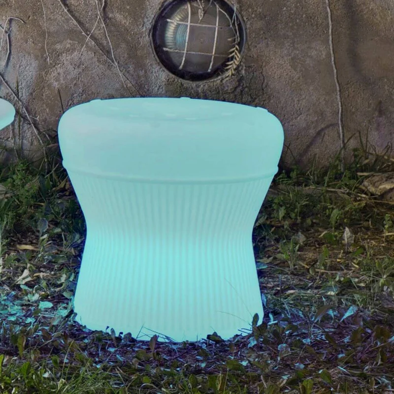 Corfu leuchtender LED Hocker mit Akku und Fernbedienung