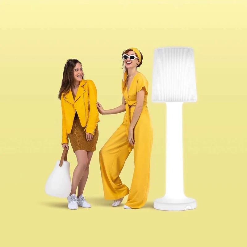Carmen LED-Außen-Stehleuchte 165cm mit Akku und Fernbedienung