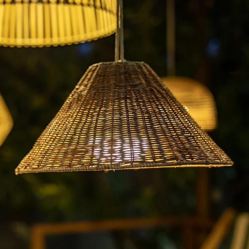 Calobra Natur LED-Hängeleuchte mit Fernbedienung