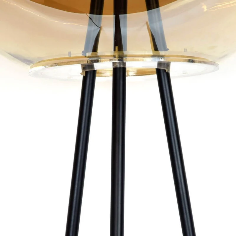 s.luce Dreibein-Stehleuchte Orb Tripod 160cm mit Glaskugel