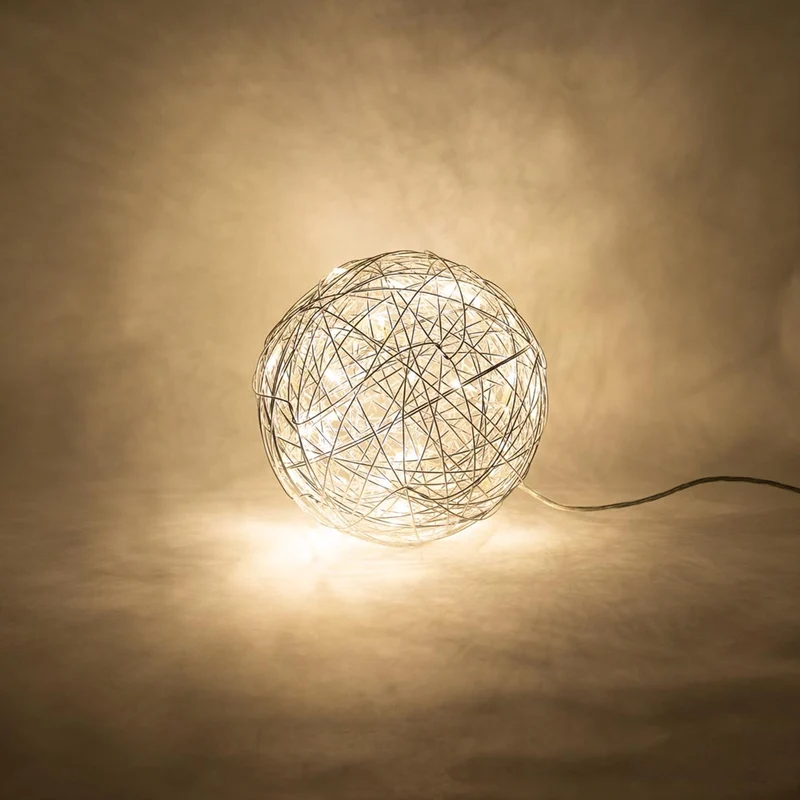 s.luce Mesh LED-Drahtkugel Innen & Außen Warmweiß