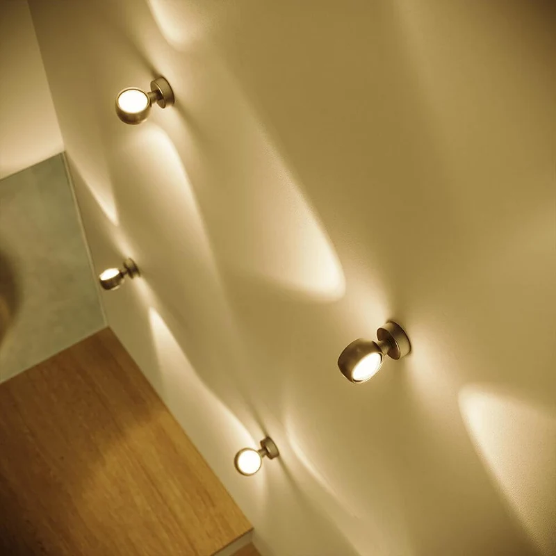 s.luce Beam Wandleuchte Up & Down mit Glaslinsen