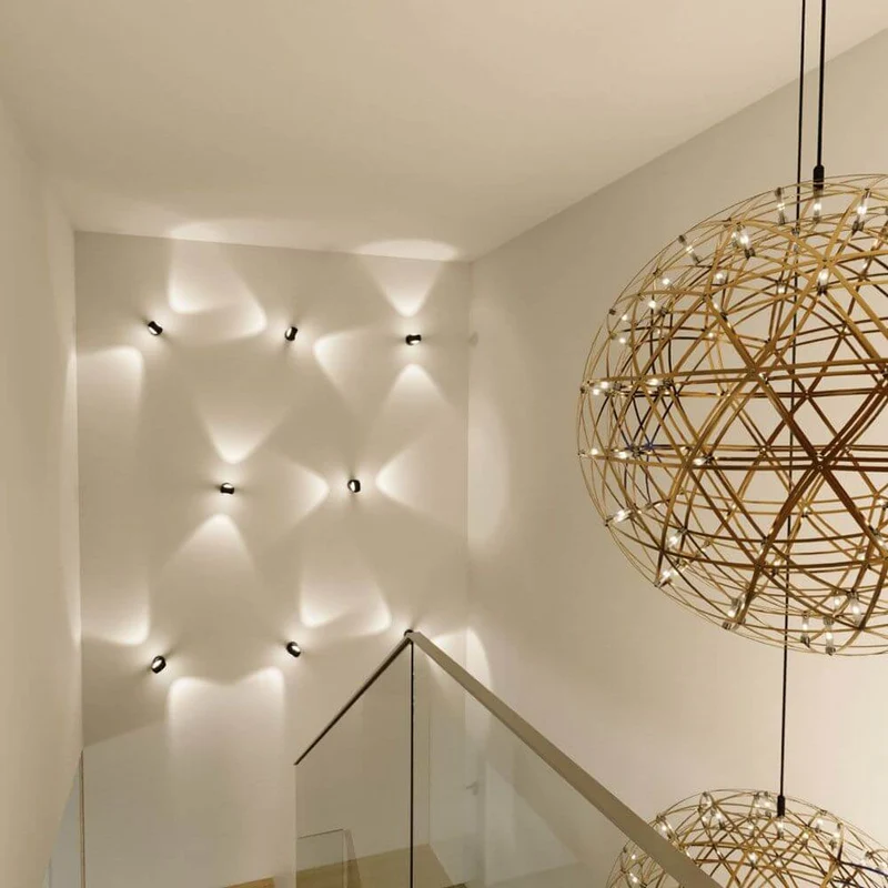 s.luce Beam Wandleuchte Up & Down mit Glaslinsen