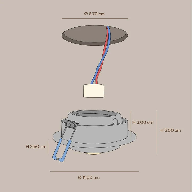 s.luce Beam Einbauspot mit Glaslinse Ø 11cm