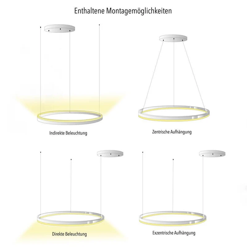 s.luce LED Ring Pendelleuchte Ø 40cm